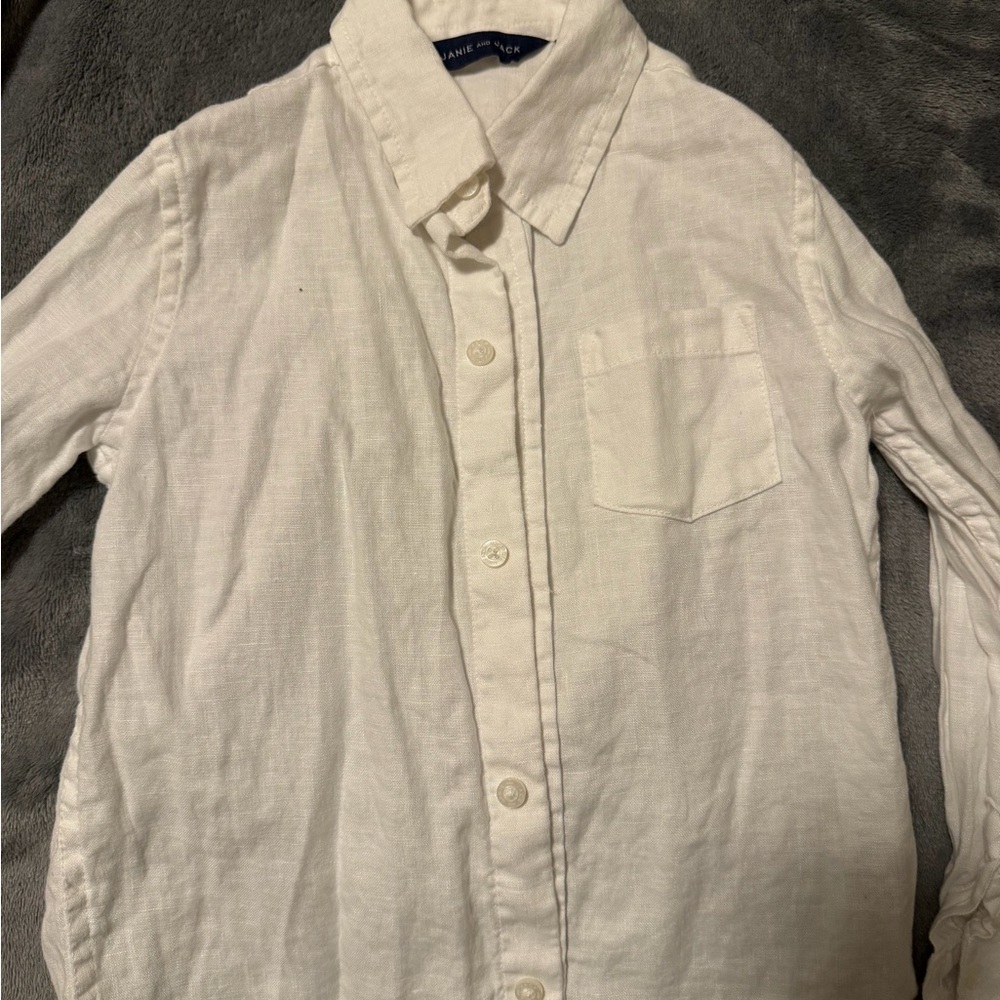 Janie and Jack White Button Down Shirt